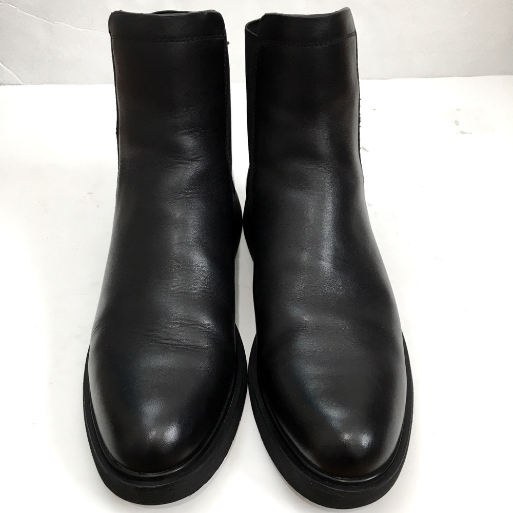 Franco Sarto Brood Black Leather Chelsea Pull On Ankle Boots - Picture 10 of 14
